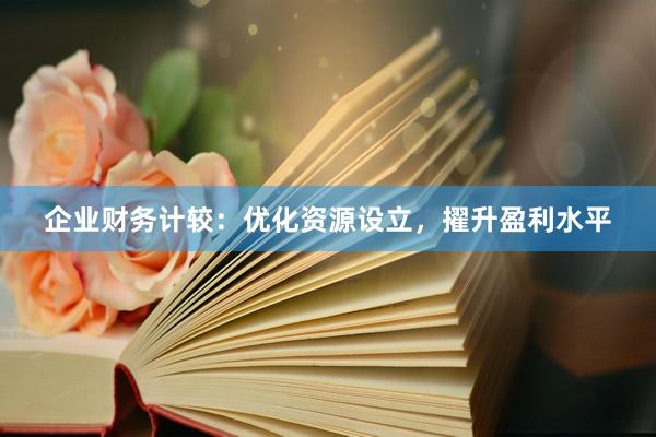 企业财务计较：优化资源设立，擢升盈利水平
